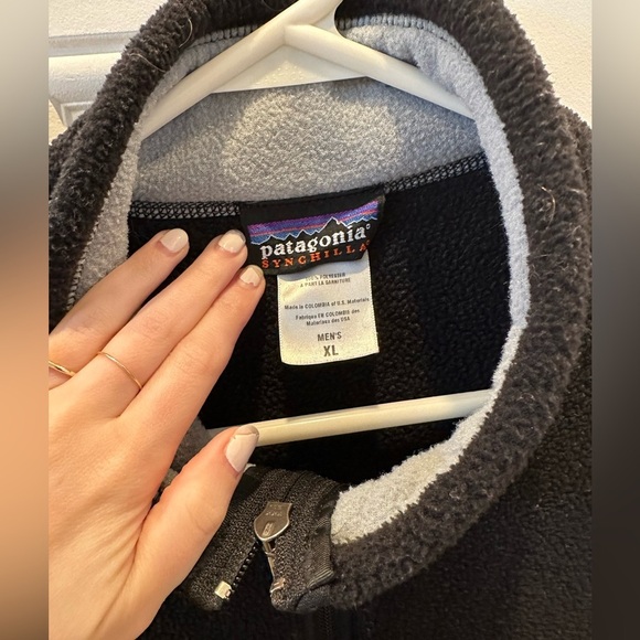 Patagonia Synchilla Men’s black vest XL - Picture 3 of 4